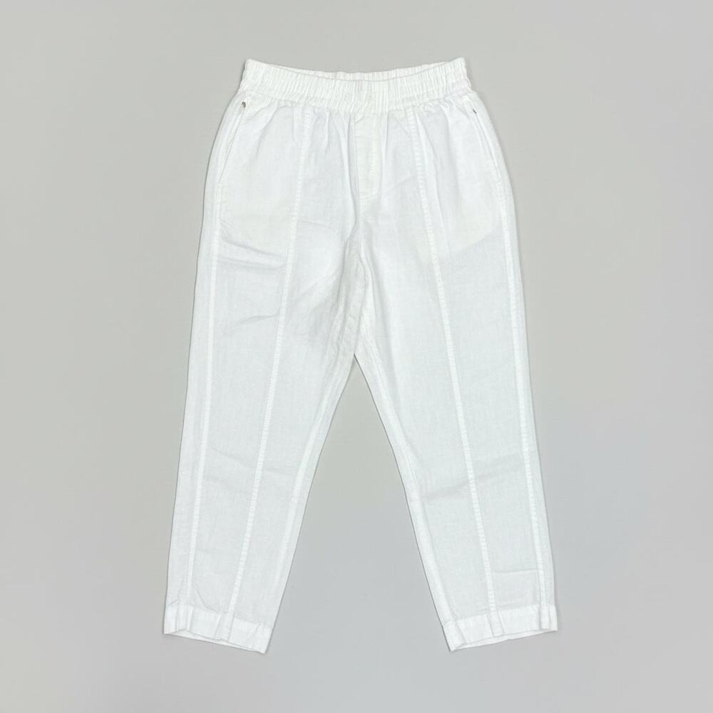Athleta white linen pants, size M